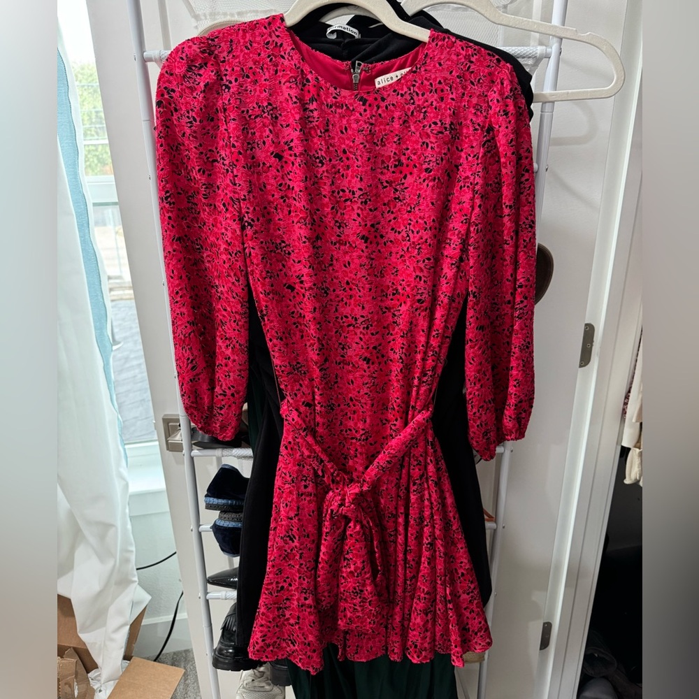Alice + Olivia floral pink mini dress